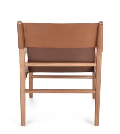 Online Bizzotto POLTRONA LOUNGE IN PELLE COGNAC - CAROLINE