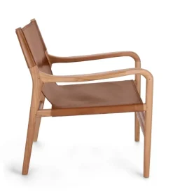 Online Bizzotto POLTRONA LOUNGE IN PELLE COGNAC - CAROLINE