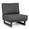 Clearance Bizzotto POLTRONA MODULARE IN ALLUMINIO ANTRACITE WG21 - INFINITY