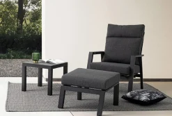 Online Bizzotto POLTRONA RECLINABILE IN ALLUMINIO ANTRACITE JX55 - KLEDI