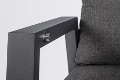 Online Bizzotto POLTRONA RECLINABILE IN ALLUMINIO ANTRACITE JX55 - KLEDI