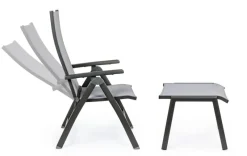 Outlet Bizzotto POLTRONA RECLINABILE IN ALLUMINIO PIEGHEVOLE ANTRACITE - CRUISE