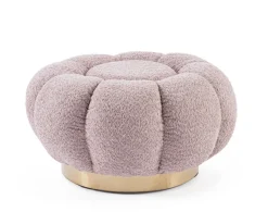 Hot Bizzotto POUF EFFETTO BOUCLE' ROSA ANTICO - FLOREL