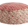 Best Bizzotto POUF LORIENT ROSSO C-FOGLIA-FIORE D65X25