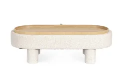 Outlet Bizzotto POUF TANYA C-VASS OVALE BIANCO