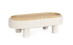 Outlet Bizzotto POUF TANYA C-VASS OVALE BIANCO