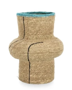 New Bizzotto P.VASO DECOR THANG NATURALE AZZURRO H23