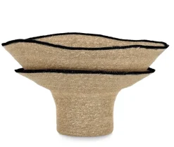 New Bizzotto P.VASO DECORATIVO LANH NATURALE NERO D59