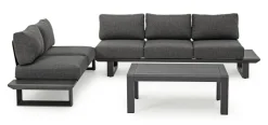 Sale Bizzotto SALOTTO ANGOLARE IN ALLUMINIO ANTRACITE CX23 - KONNOR