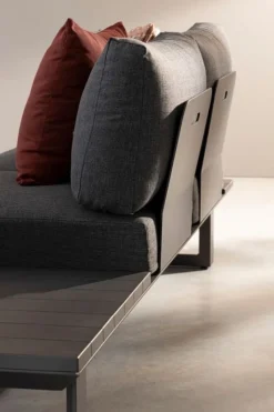 Sale Bizzotto SALOTTO ANGOLARE IN ALLUMINIO ANTRACITE CX23 - KONNOR