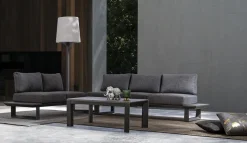 Sale Bizzotto SALOTTO ANGOLARE IN ALLUMINIO ANTRACITE CX23 - KONNOR