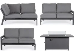 Hot Bizzotto SALOTTO ANGOLARE IN ALLUMINIO ANTRACITE PG61 - HENDRIX