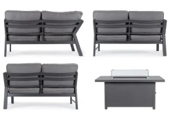 Hot Bizzotto SALOTTO ANGOLARE IN ALLUMINIO ANTRACITE PG61 - HENDRIX