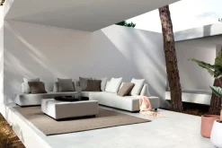 Best Bizzotto SALOTTO ANGOLARE IN TESSUTO PER ESTERNO COLOR SABBIA - PIPER