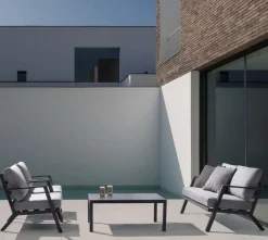 Clearance Bizzotto SALOTTO IN ALLUMINIO ANTRACITE YK13 - HARLEY