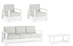 New Bizzotto SALOTTO IN ALLUMINIO BIANCO YK11 - BALTIC