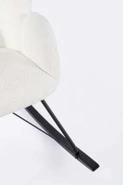 Best Bizzotto SEDIA A DONDOLO EFFETTO BOUCLE' BIANCA - SIBILLA