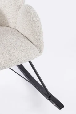 New Bizzotto SEDIA A DONDOLO EFFETTO BOUCLE' NATURALE - SIBILLA