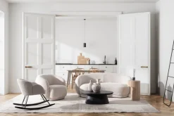 New Bizzotto SEDIA A DONDOLO EFFETTO BOUCLE' NATURALE - SIBILLA