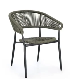 Discount Bizzotto SEDIA C-BR ALGAIDA ANTRACITE/VERDE