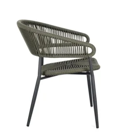 Discount Bizzotto SEDIA C-BR ALGAIDA ANTRACITE/VERDE