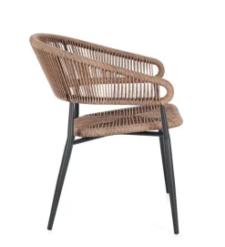 Hot Bizzotto SEDIA C-BR ALGAIDA ANTRACITE/NATURAL