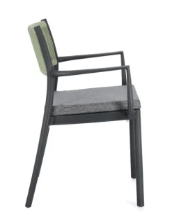 Discount Bizzotto SEDIA C-BR C-C ALVIN ANTRACITE/VERDE