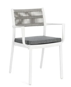 Hot Bizzotto SEDIA C-BR C-C ALVIN BIANCO/GRIGIO CH.