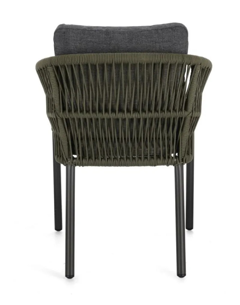 Outlet Bizzotto SEDIA C-BR C-C GALDANA ANTRACITE/VERDE