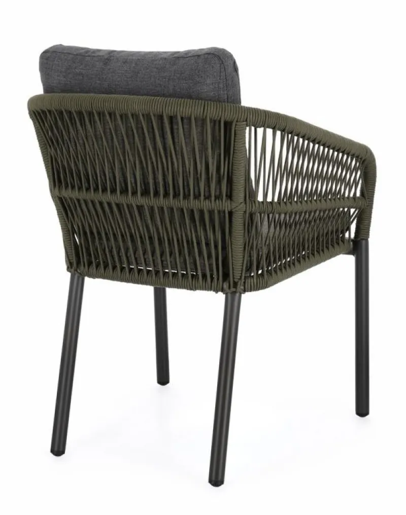 Outlet Bizzotto SEDIA C-BR C-C GALDANA ANTRACITE/VERDE