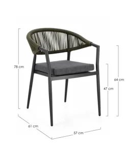 Best Bizzotto SEDIA C-BR C-C MILLOR ANTRACITE/VERDE