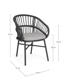 Best Bizzotto SEDIA C-BR C-C ODIVELAS ANTRACITE