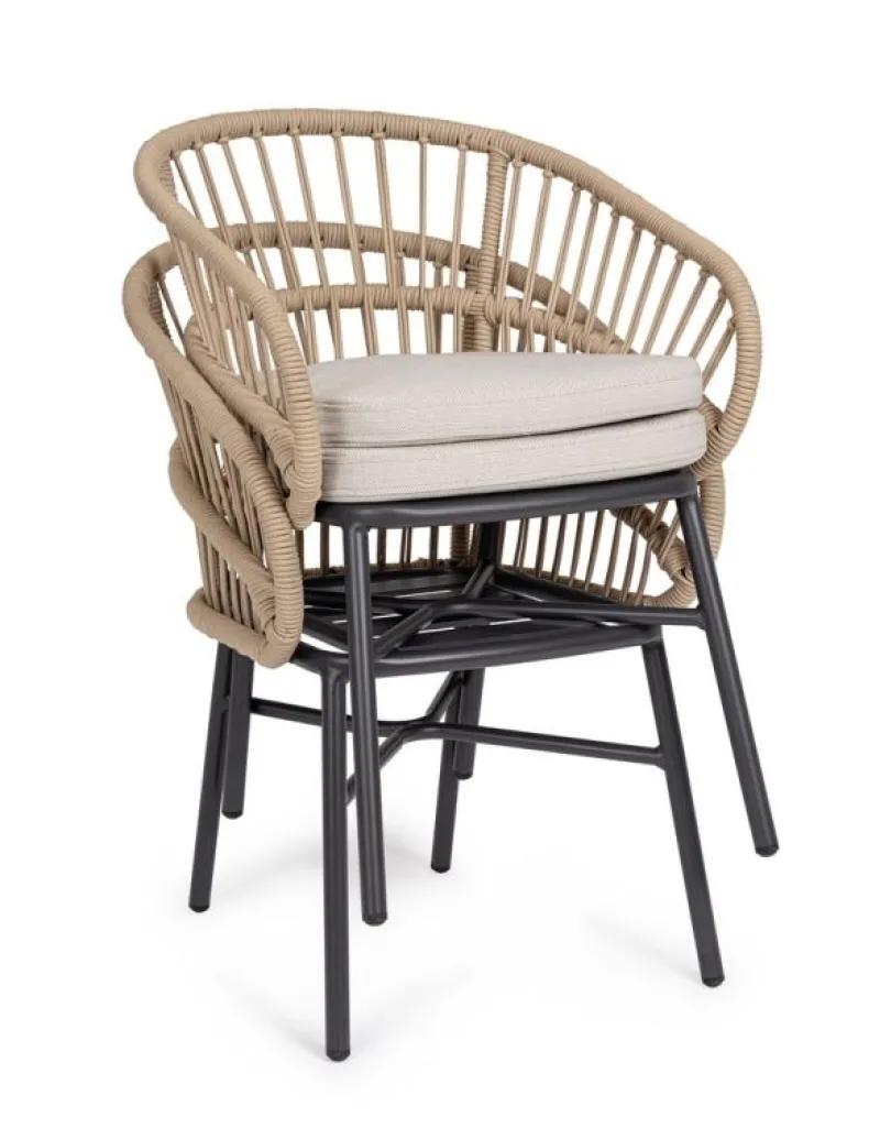 Outlet Bizzotto SEDIA C-BR C-C ODIVELAS BEIGE