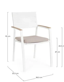 Best Bizzotto SEDIA C-BR C-C ZELMAR BIANCO YK11