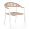Outlet Bizzotto SEDIA C-BR JANDIA BIANCO/BEIGE