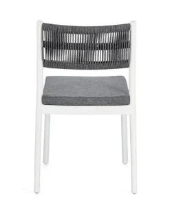 Clearance Bizzotto SEDIA C-C ALVIN BIANCO/GRIGIO SCURO