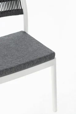 Clearance Bizzotto SEDIA C-C ALVIN BIANCO/GRIGIO SCURO