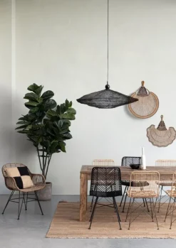 Outlet Bizzotto SEDIA CON BRACCIOLI IN FIBRE NATURALI - RAQUEL