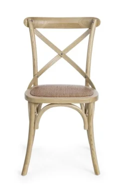 Discount Bizzotto SEDIA CROSS MARRONE NATURALE