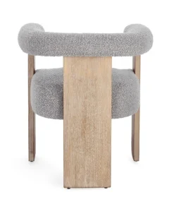 Online Bizzotto SEDIA EFFETTO BOUCLE' NATURALE GRIGIO - AGAPE