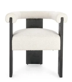 Outlet Bizzotto SEDIA EFFETTO BOUCLE' NERO NATURALE - AGAPE