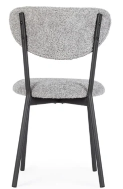 Hot Bizzotto SEDIA EFFETTO BOUCLE' GRIGIO CHIARO - LUDMILLA