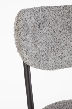 Hot Bizzotto SEDIA EFFETTO BOUCLE' GRIGIO CHIARO - LUDMILLA