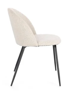 Clearance Bizzotto SEDIA EFFETTO BOUCLE' NERO/AVORIO- TANYA