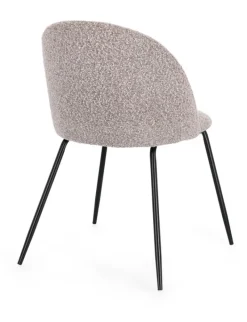 Discount Bizzotto SEDIA EFFETTO BOUCLE' NERO/VISONE - TANYA