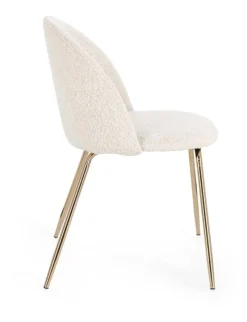 Bizzotto SEDIA EFFETTO BOUCLE' ORO/AVORIO - TANYA