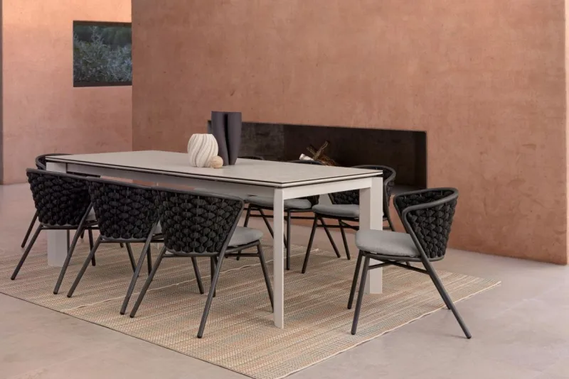 Outlet Bizzotto SEDIA IN ALLUMINIO ANTRACITE QS22/GRAPHITE - HARLOW