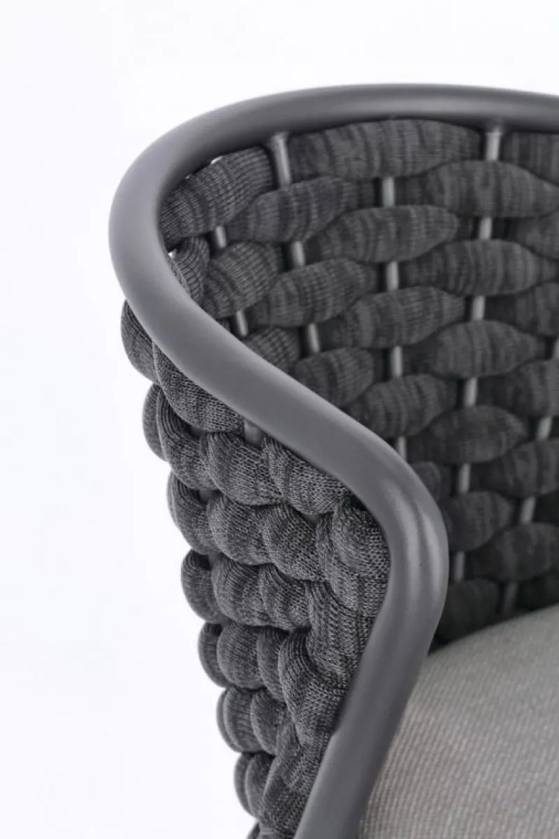 Outlet Bizzotto SEDIA IN ALLUMINIO ANTRACITE QS22/GRAPHITE - HARLOW