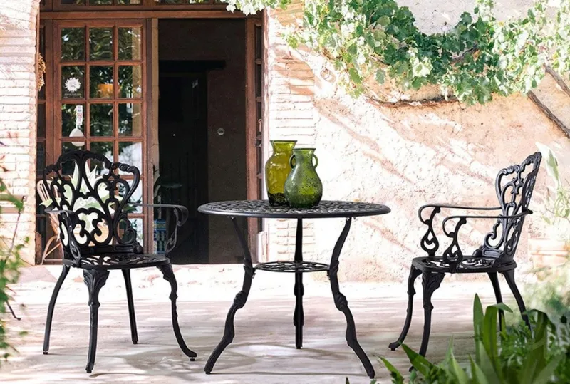 Bizzotto SEDIA IN ALLUMINIO ANTRACITE - VICTORIA