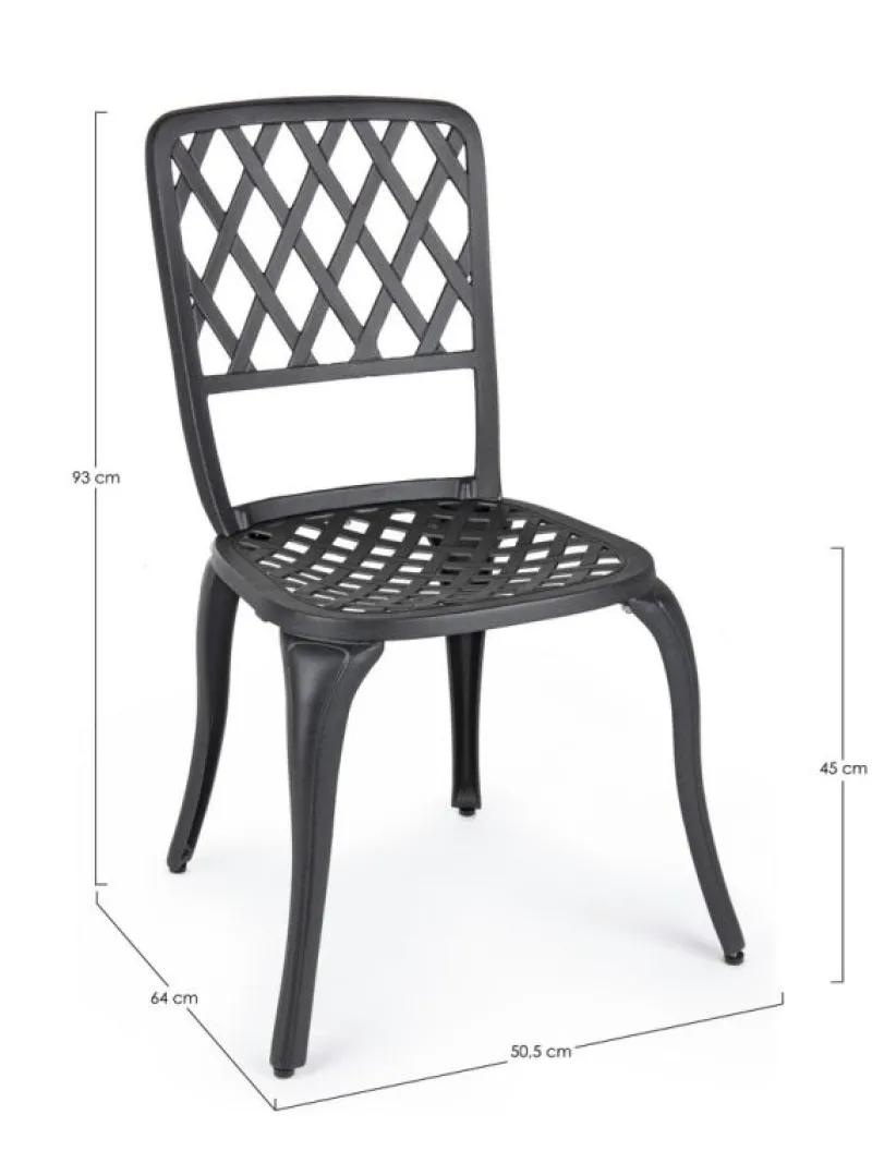 Best Bizzotto SEDIA IN ALLUMINIO ANTRACITE - FAENZA